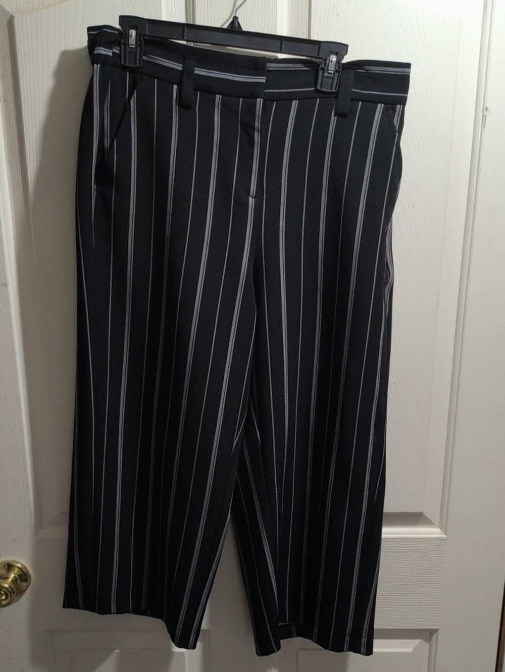 Apt. 9 Black Wide-Leg Pinstripe Jeans Dress - Picture 1 of 4